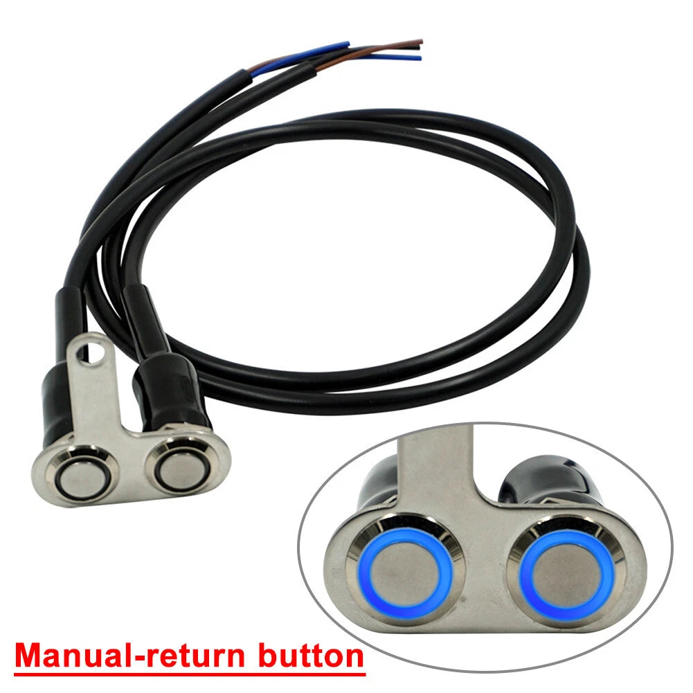 12V LED Handlebar Switch for Universal Motorcycles (Adjustable, Waterproof)