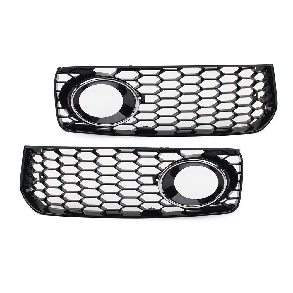 Honeycomb Front Bumper Fog Light Grille Cover for Audi S5 A5 B8 RS5 (2008–2012)