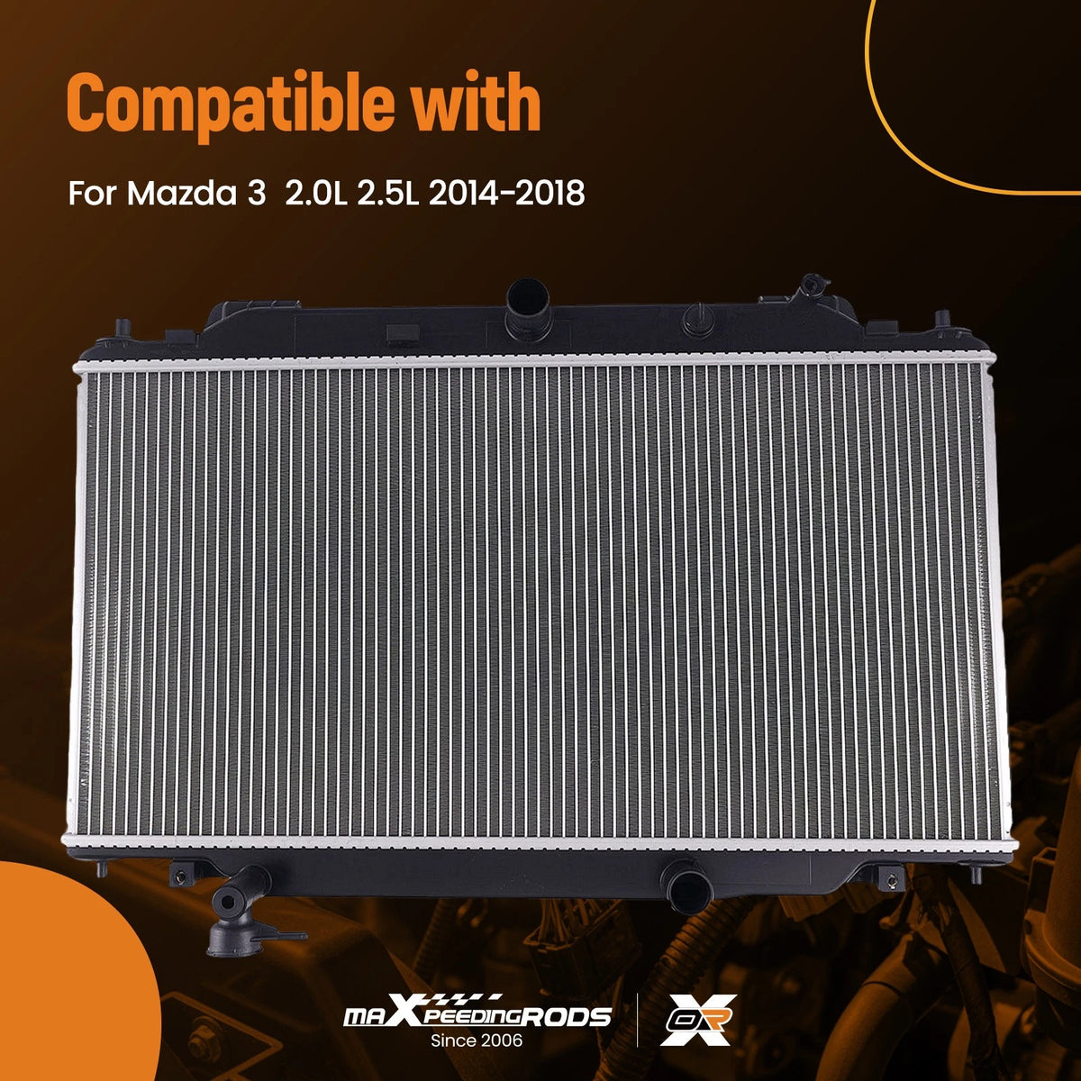 Aluminum Cooling Radiator for Mazda 3 2014–2018 MA3010237 PE181520YA
