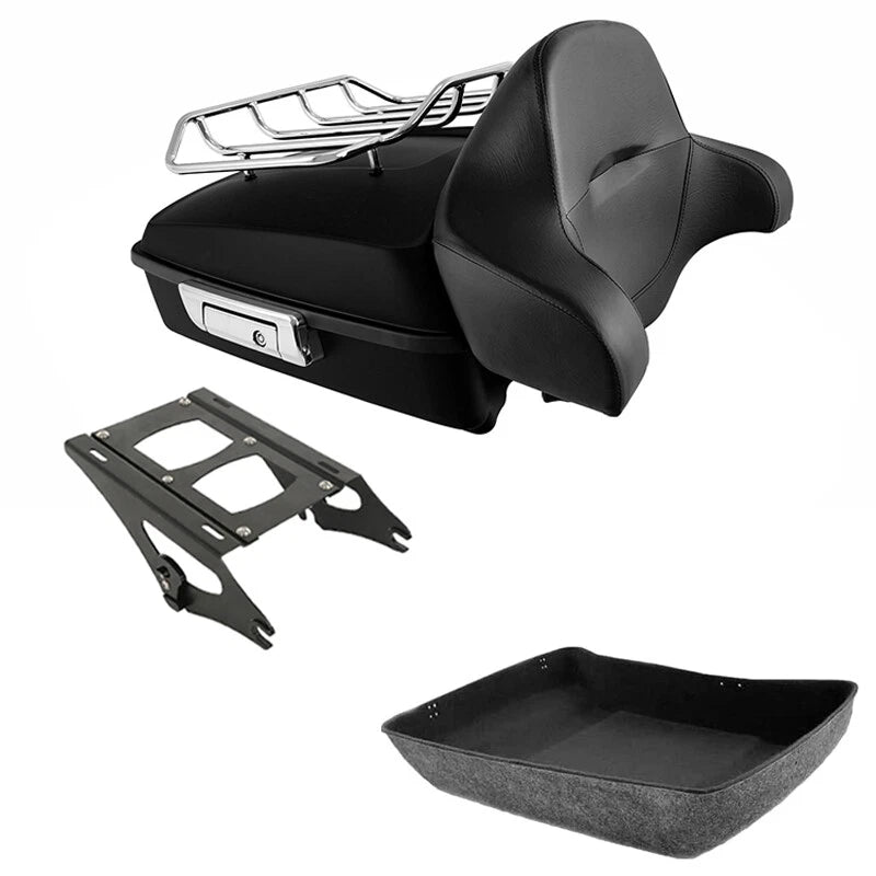 Chopped Trunk Backrest Mount Rack for Harley Road Glide (2014–2026)