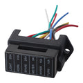 Compact 6 Way Fuse Box with Input/Output Wires for Automotive Applications