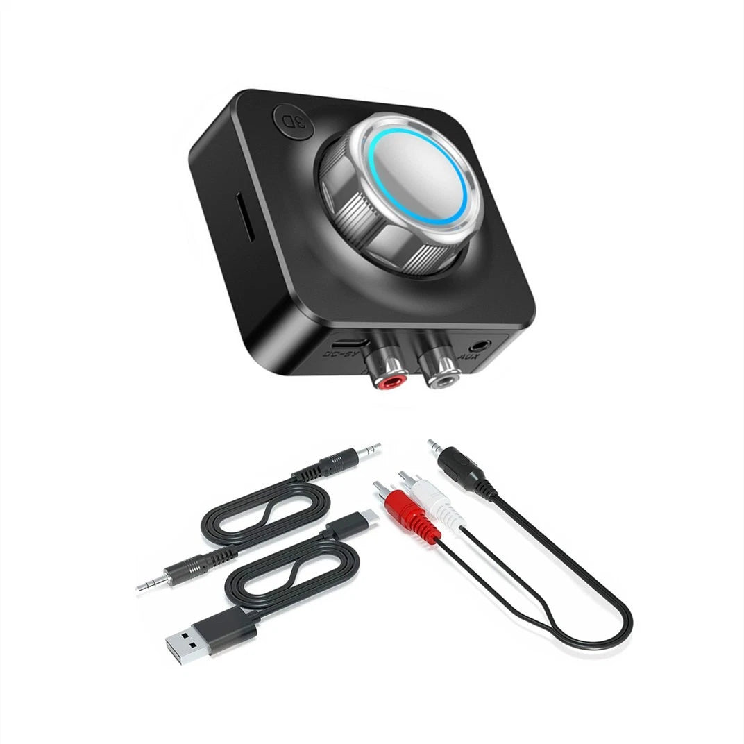 Bluetooth 5.0 Receiver for Audio Systems (3.5mm AUX, 2RCA)
