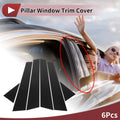 Door Pillar Window Trim Kit 6 Pcs Replacement for Audi A6 S6 RS6 (2012–2018)