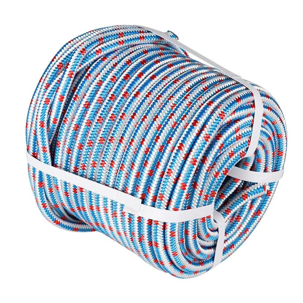 1/2" Double Braid Polyester Nylon Arborist Tree Rope 16 Strand 150'
