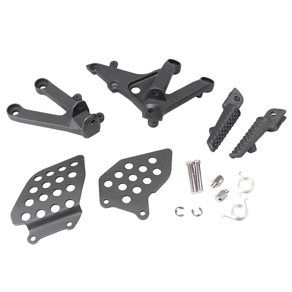 Set of 2 Front Bracket Foot Pegs for Honda CBR600RR (2007–2011) Black