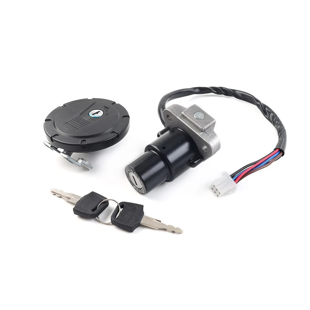 Ignition Switch Fuel Cap Lock Set with Keys for Kawasaki KLR650 (1987–2018)