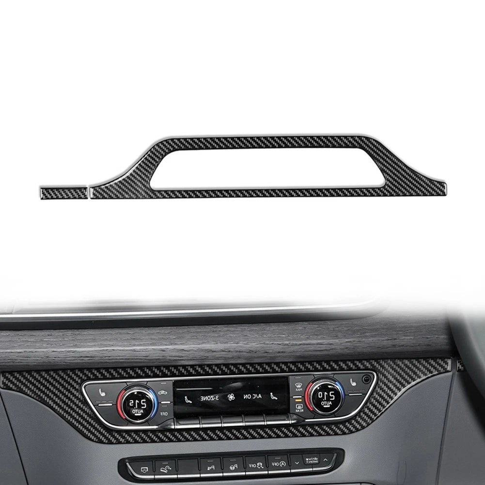 Carbon Fiber Console CD Panel Trim for Audi Q5 SQ5 (2018–2021)