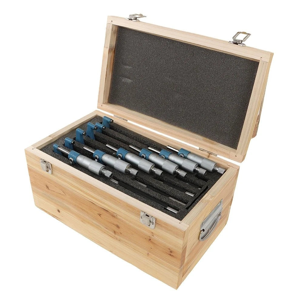 6 Pcs Outside Micrometer Set for Precision Measurement (0-6")