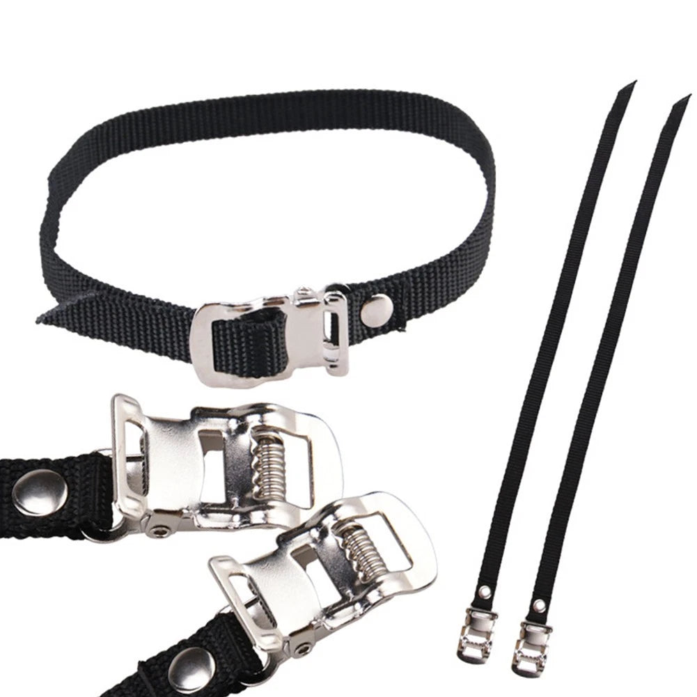 1 Pair Toe Clips for Bicycle (Outdoor Wear-resistant, Black)