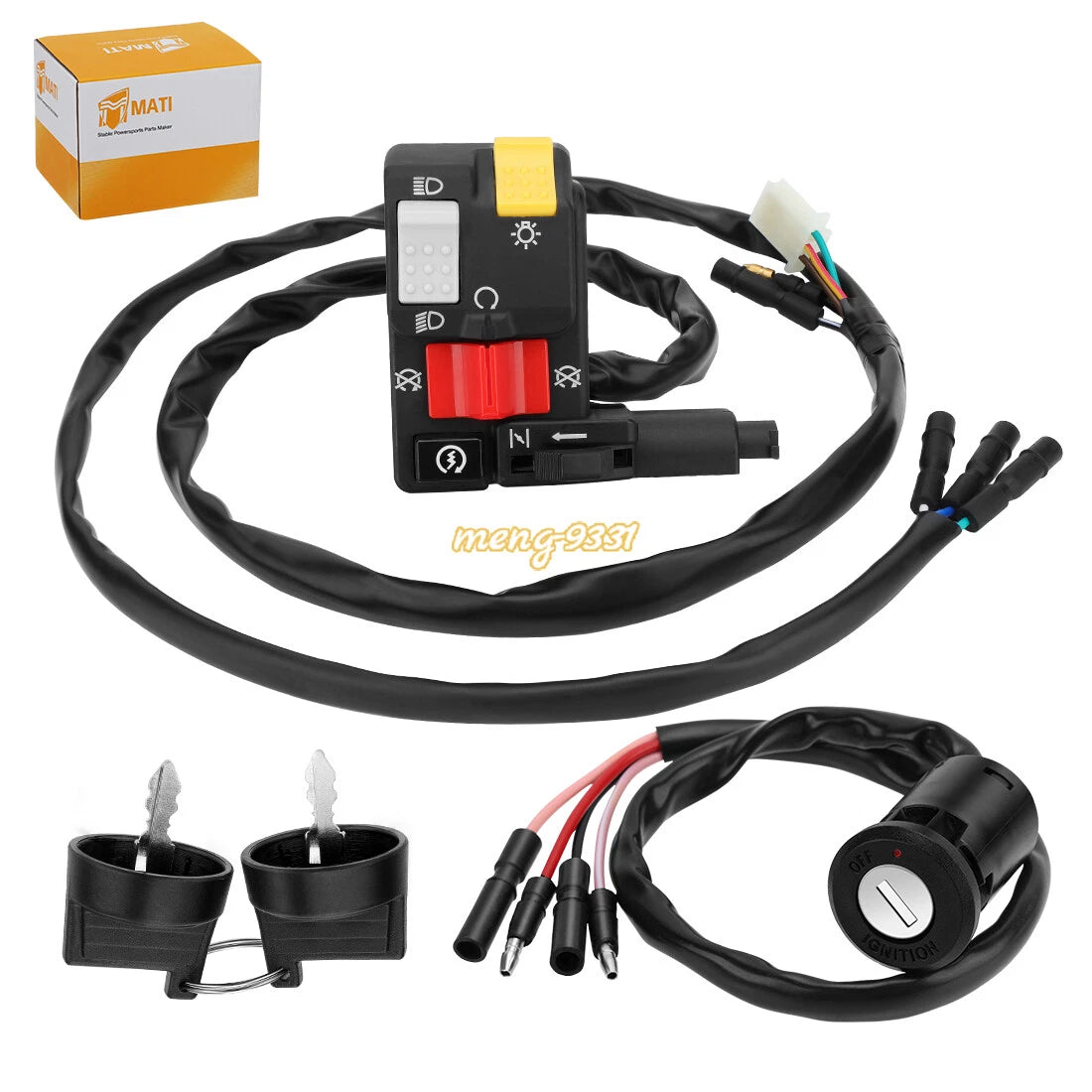 Handlebar Switch & Ignition Key Switch for Honda FourTrax 300 (1988–2000)