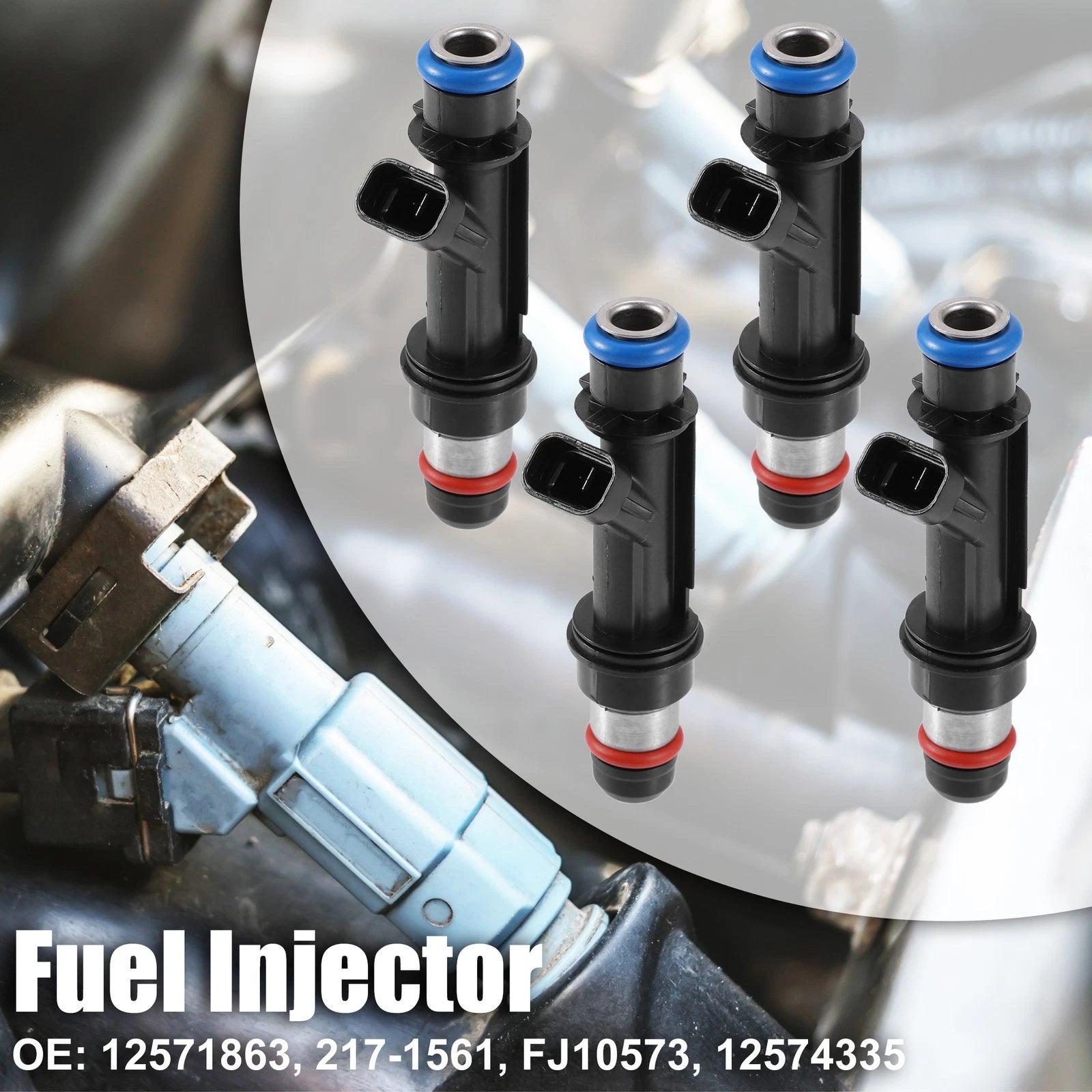 Fuel Injector Set Replacement 4pcs for Chevy Cavalier Pontiac Sunfire 2.2L (2003–2005)