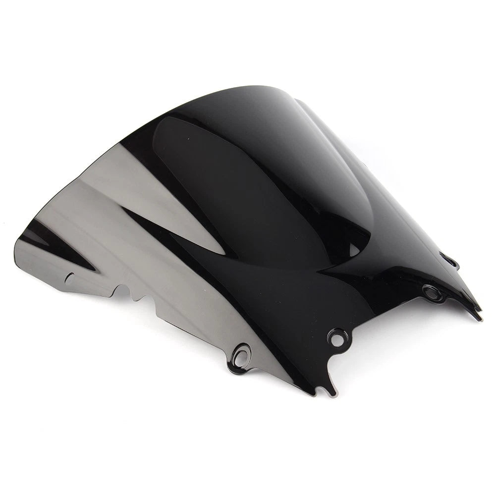 Double Bubble Front Windshield for Yamaha YZF R6 600 (1998–2002) Black
