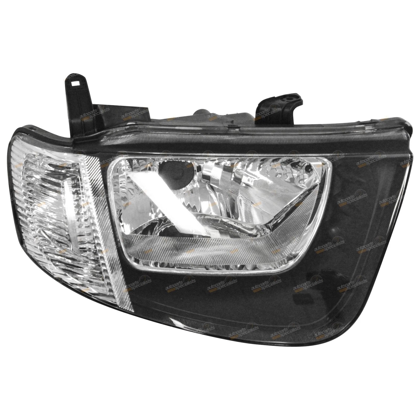 Headlights Pair with Clear Flasher for Mitsubishi Triton ML GL GLX Ute (2006–2009)