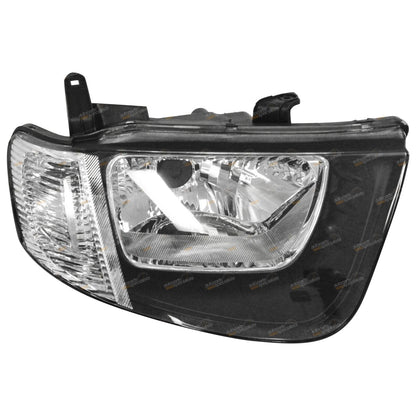 Headlights Pair with Clear Flasher for Mitsubishi Triton ML GL GLX Ute (2006–2009)