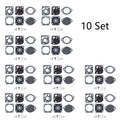 Set of 10 Carburetor Repair Kits for Zama RB-97 Stihl FS87 FS91 FS100