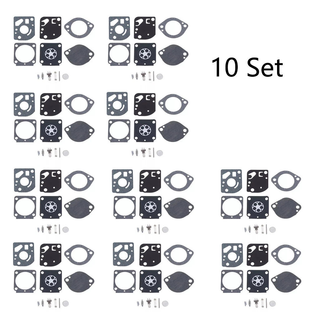 Set of 10 Carburetor Repair Kits for Zama RB-97 Stihl FS87 FS91 FS100