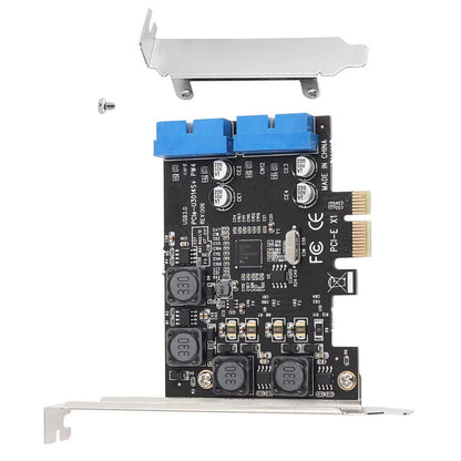 2X USB 3.0 Expansion Adapter Connector for PCIE 19Pin Header (4 Port)