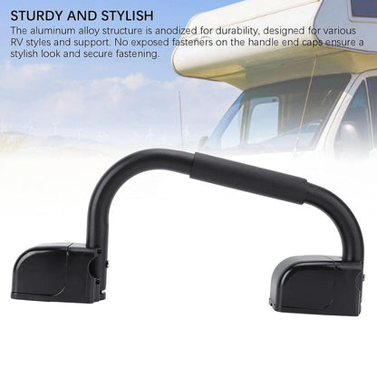 Folding Assist Handle for RV (2010–2023) - Black EVA Cushion, Secure Fixing