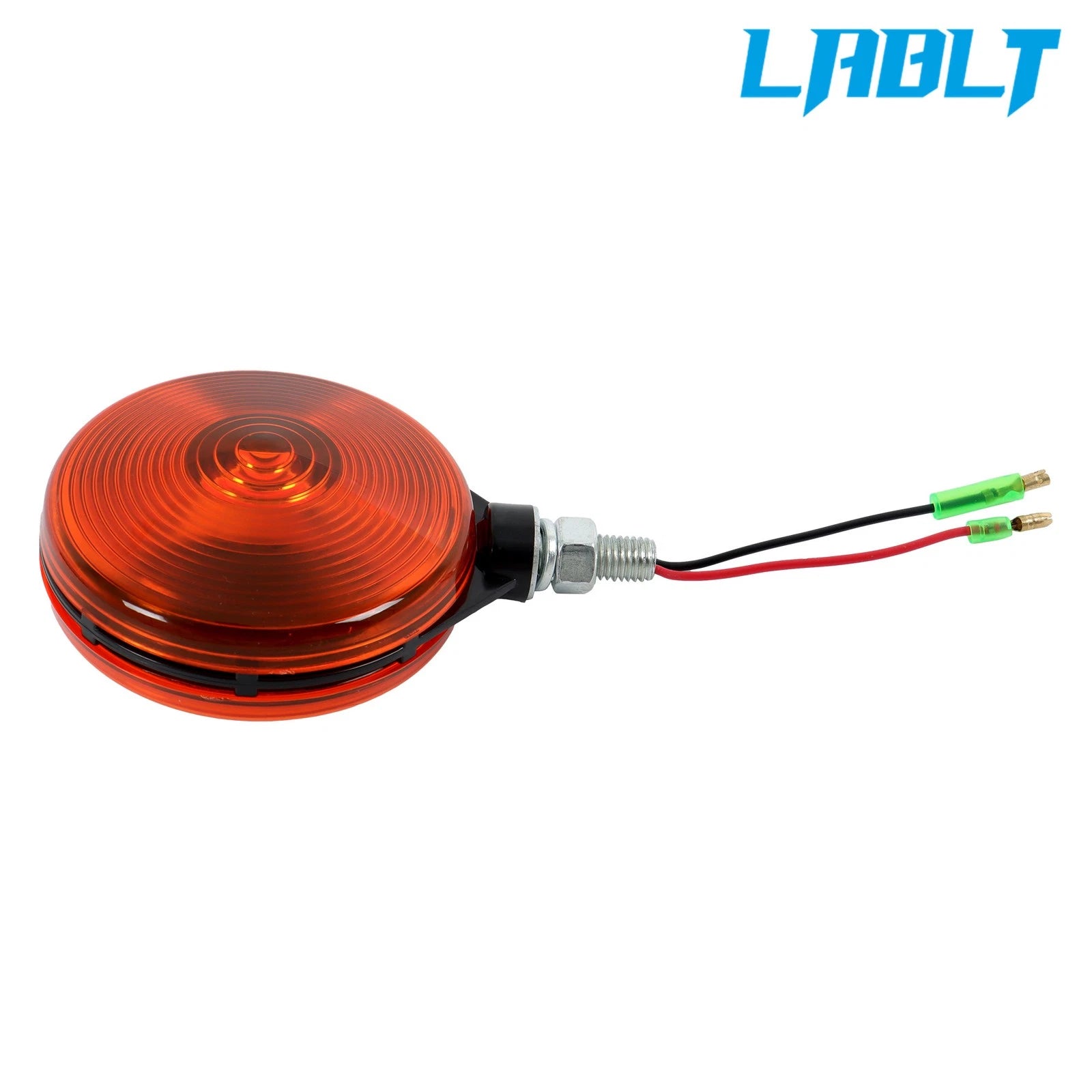 2X Round Side Marker Light Lamp for Tractor (Red/Amber)