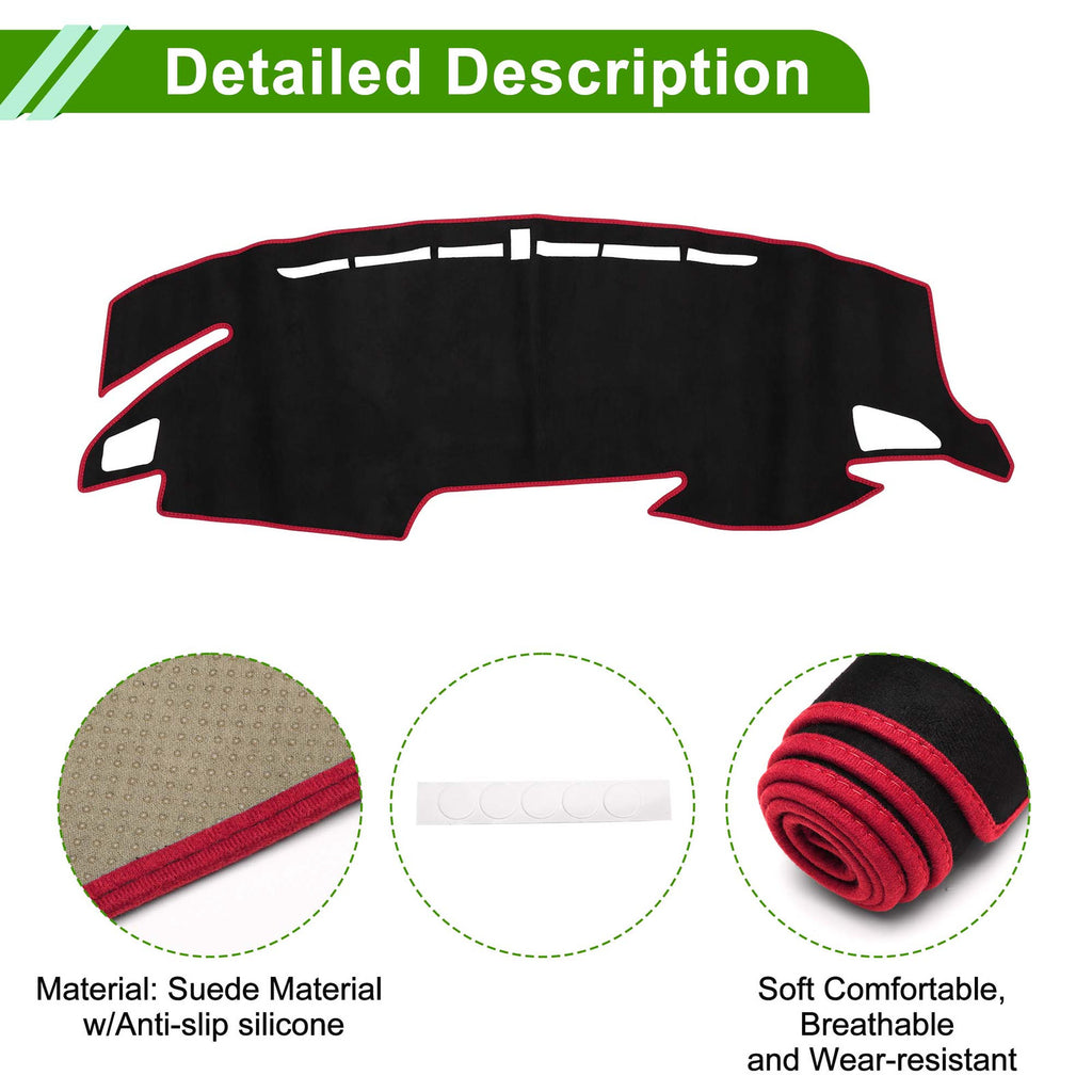 Dashboard Dash Cover Mat Replacement for Honda Civic Type R (2017–2024)
