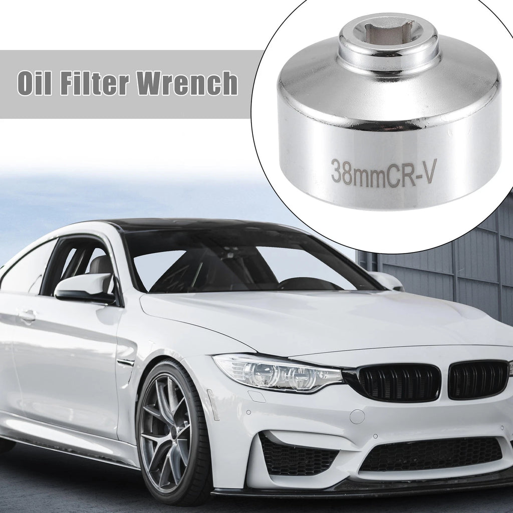 38mm Oil Filter Socket Wrench for Universal Vehicles (Fits Most Models)