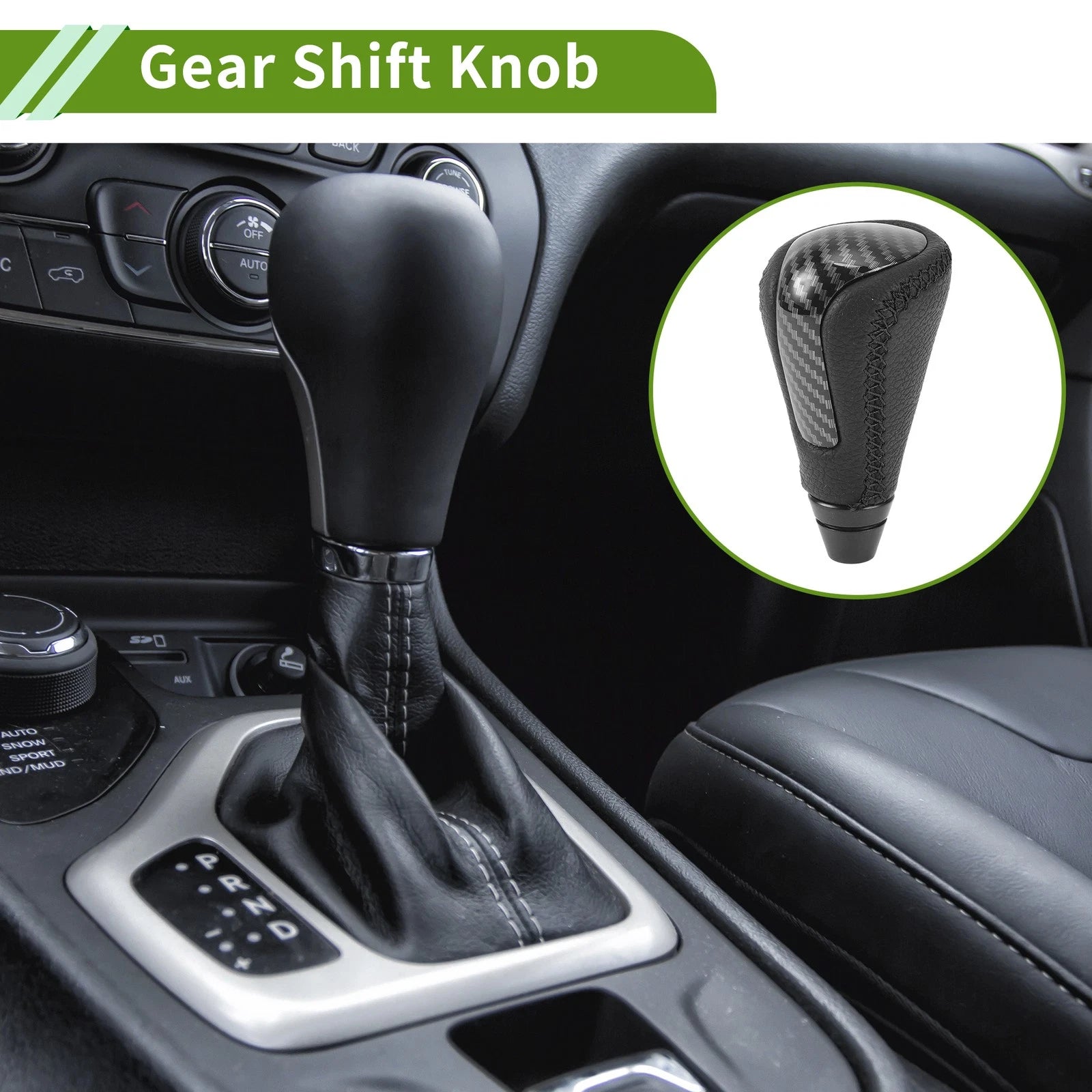 Gear Shift Knob Replacement for Lexus GS300 (2006–2011) Faux Leather Black