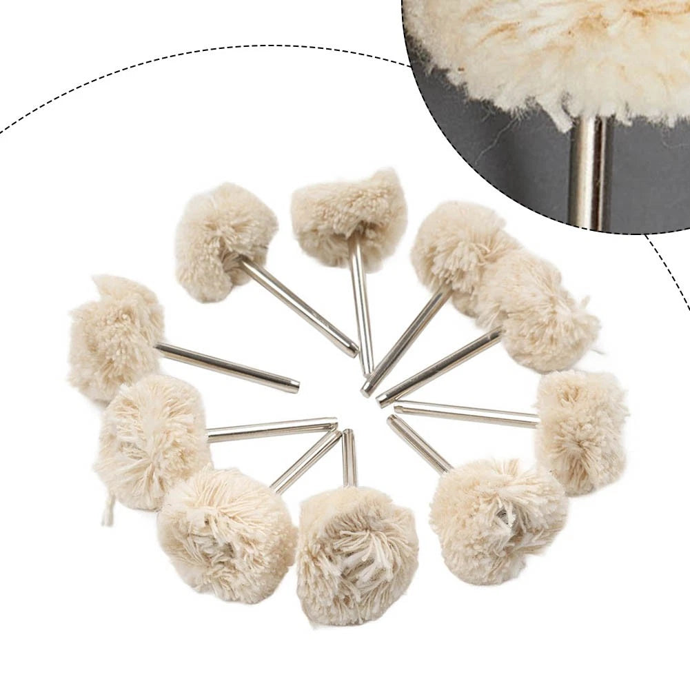10Pc 1''Cotton Polishing Wheel Flannel Buffing Pad Brush For Rotary Tool