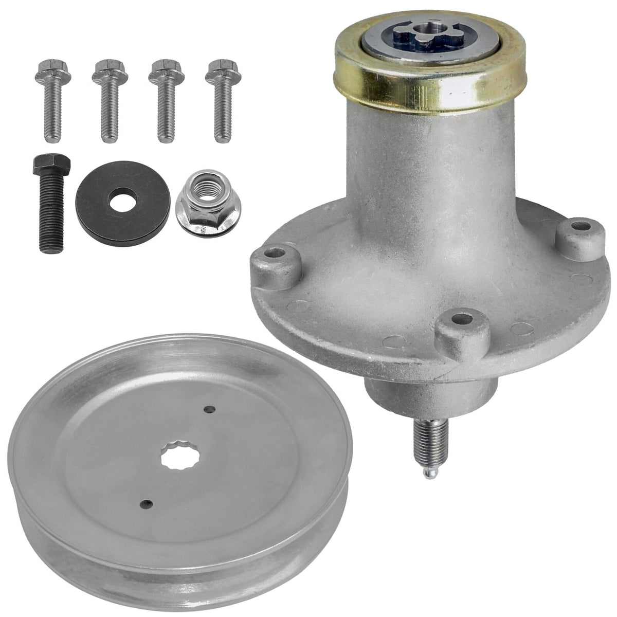 Spindle Assembly with Pulley Replacement for Husqvarna EZ 4822 48 52 (2000–2000)