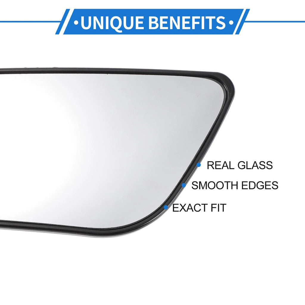 Left Driver Side Lower Mirror Glass Replacement for Ford E150 (2004–2014)