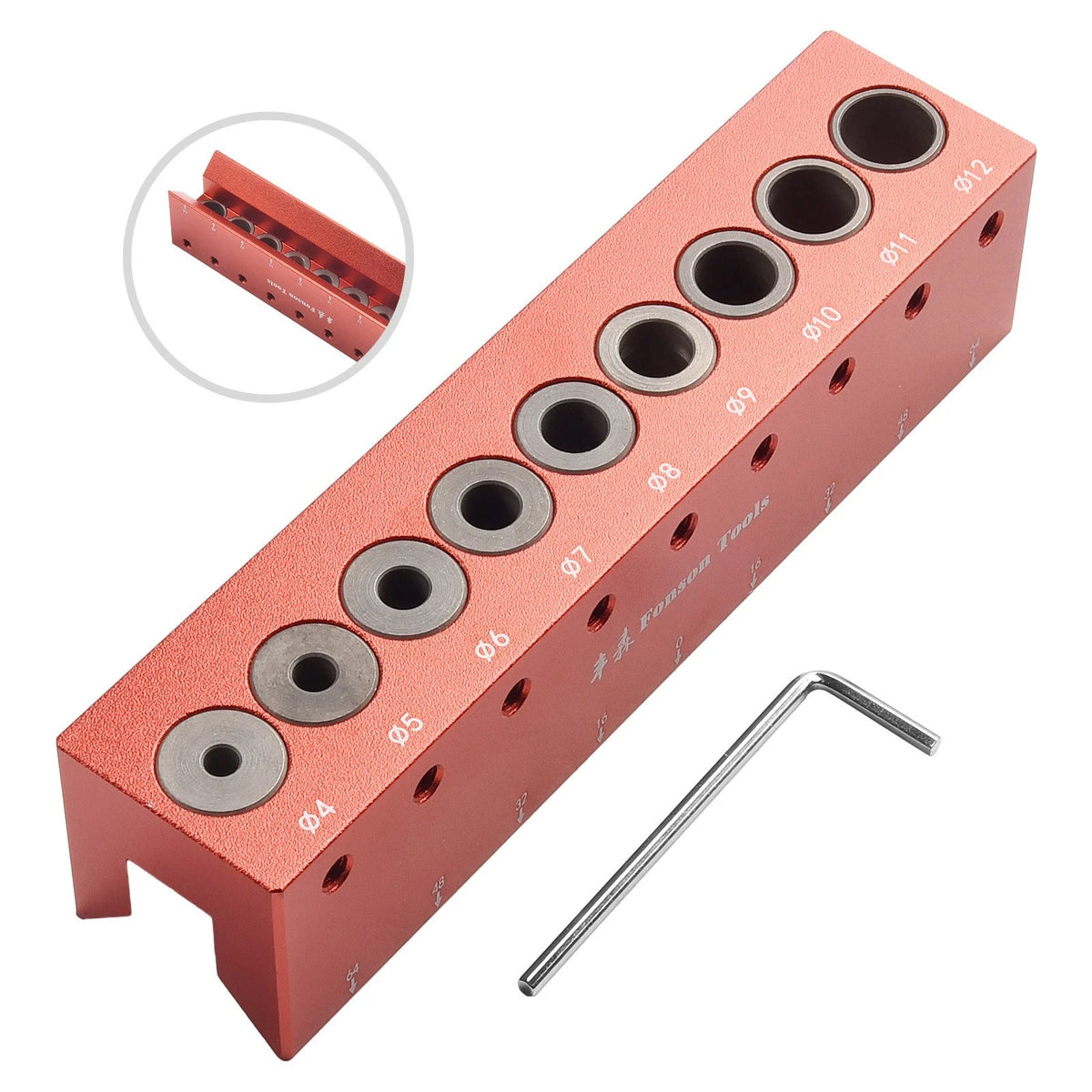 4 12mm Woodworking Dowel Drill Guide for Vertical Hole Drilling