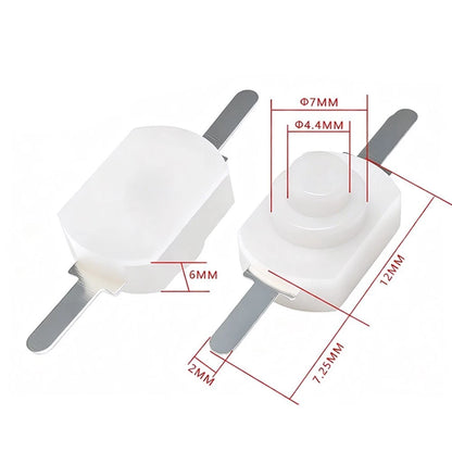 10PCS White Push Button Switch for Mini Torch