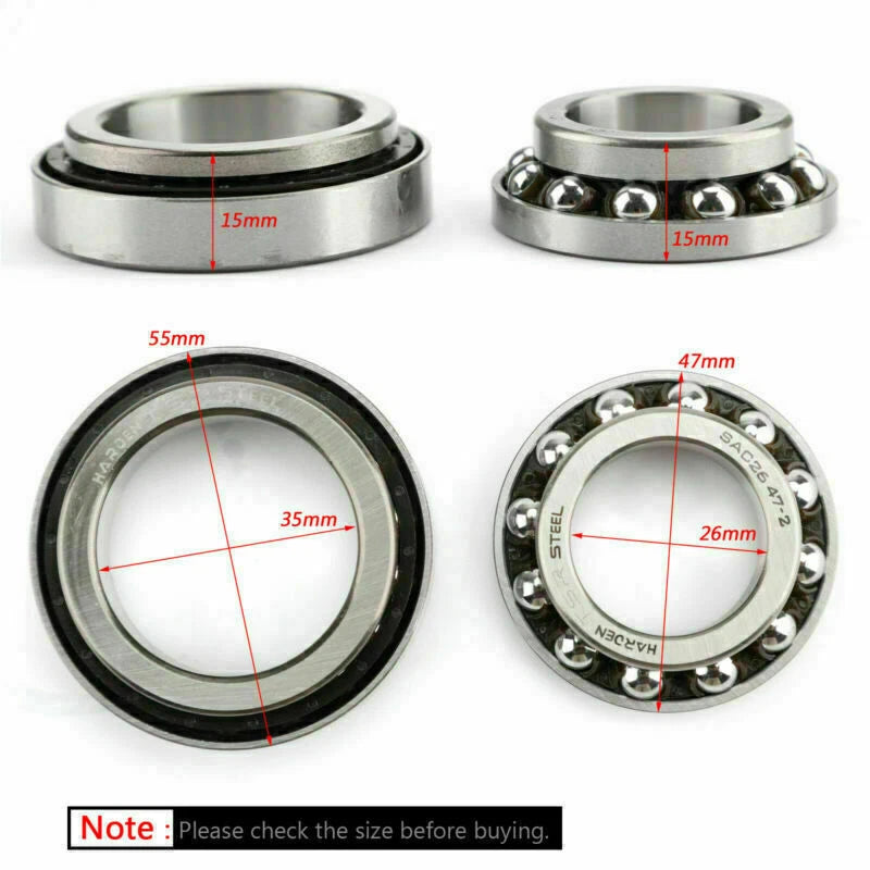 Steering Stem Bearing Seal Kit for Honda VT1300CR FJS400 FJS600 (Universal)