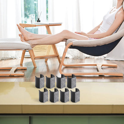 8 Pack U Shaped Chair Gliders for Floor Protection and Noise Reduction
