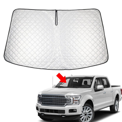 Folding Car Windshield Sun Shade for Ford F150 (2015–2020)