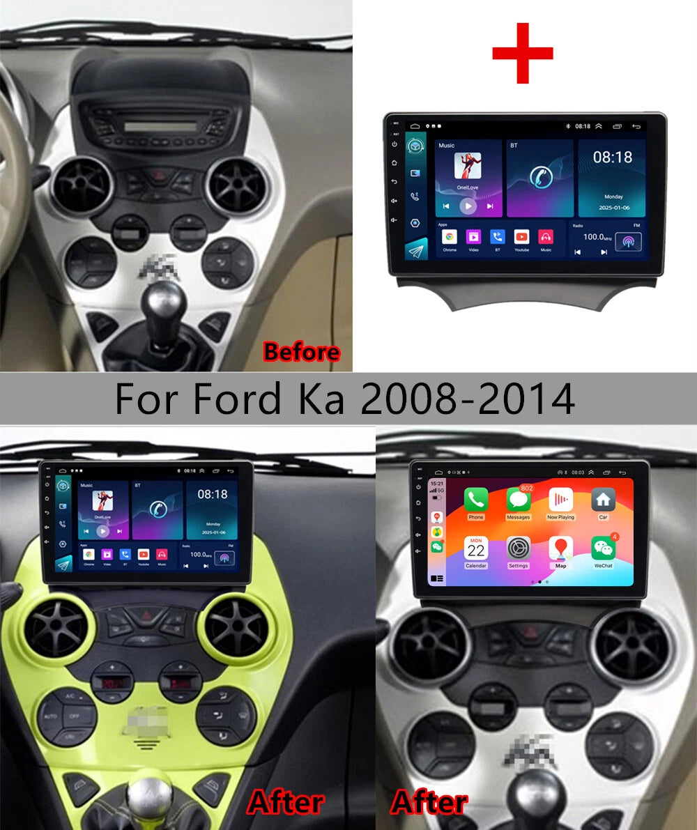 9'' Android Car Stereo Radio GPS Navigation for Ford Ka (2008–2014)