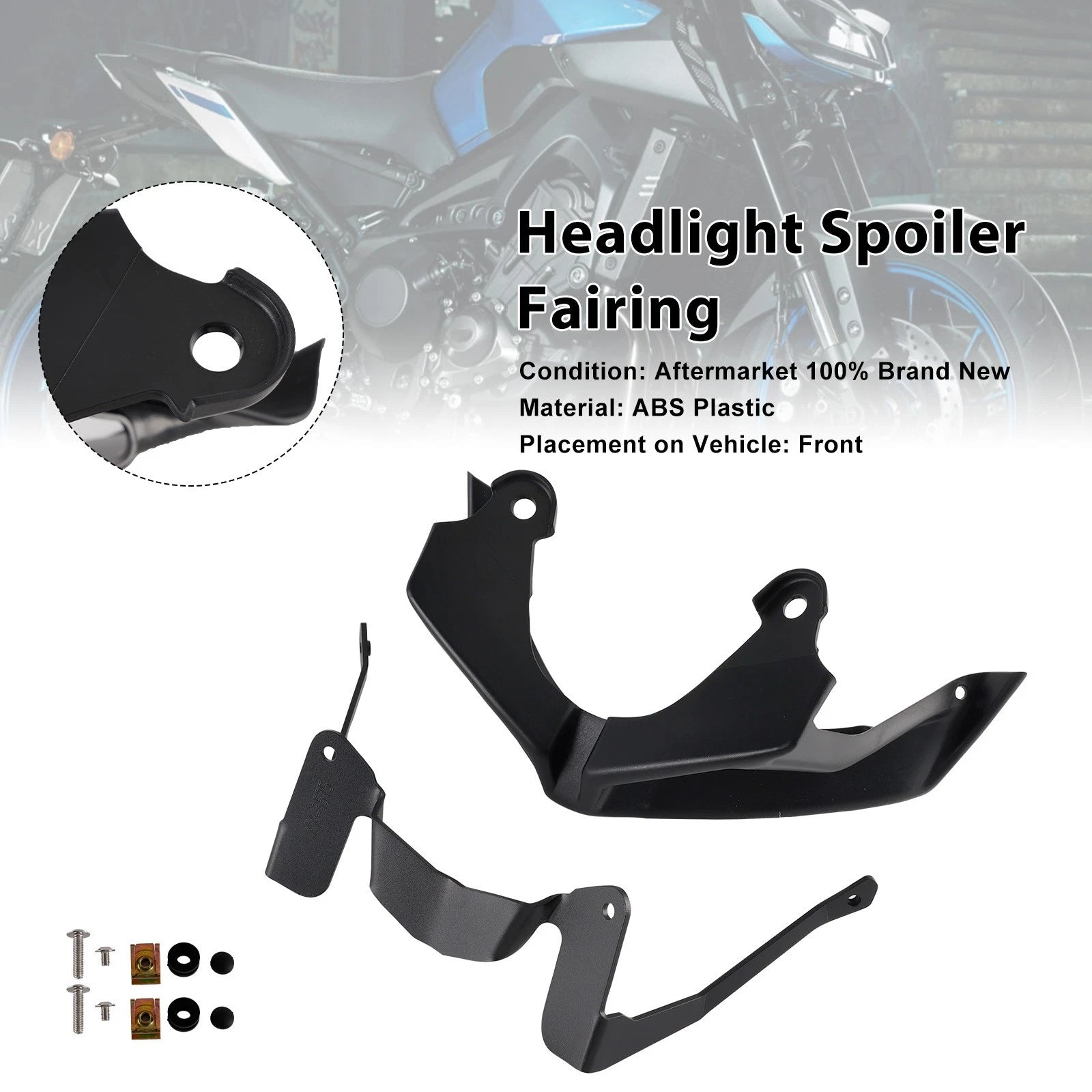 Front Headlight Winglet Fin Fairing for Yamaha MT-09 (2017–2020)