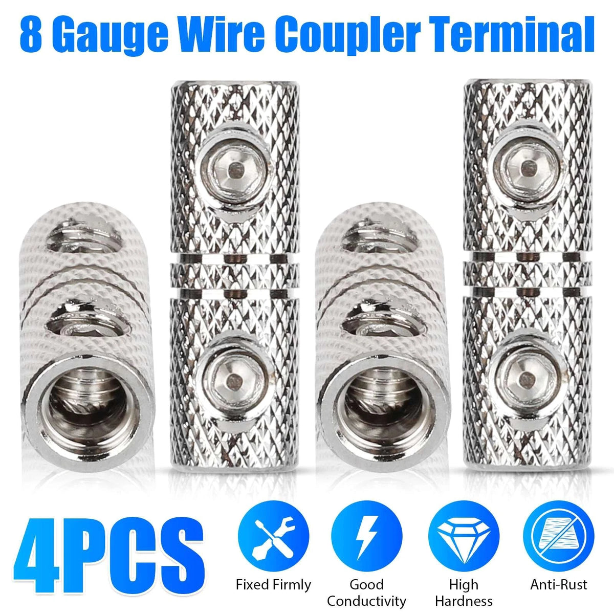 Set of 4 Wire Coupler Terminal Butt Connectors for Secure Wiring Connections