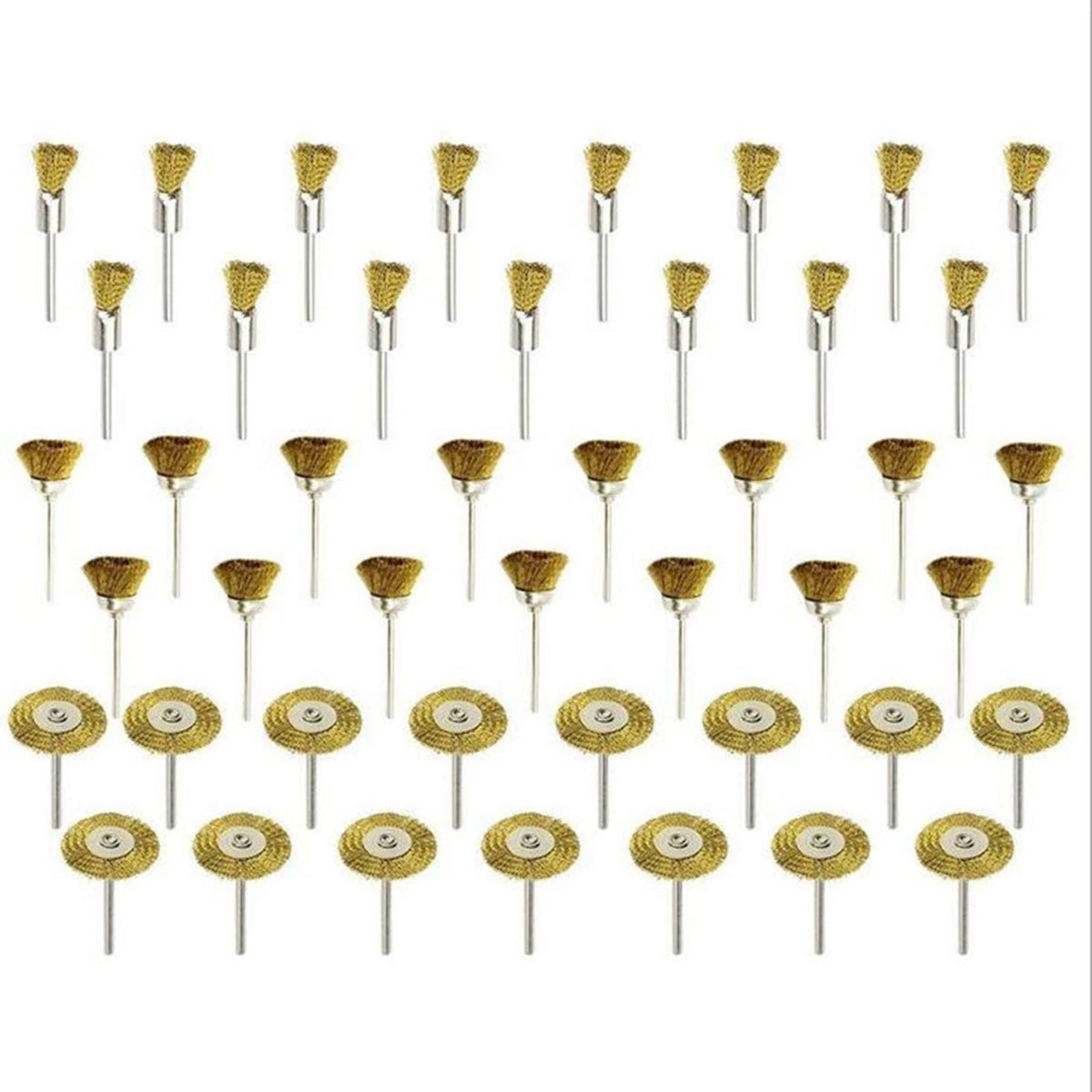 45-Pack Wire Brush Cleaning Tool for Various Applications (3mm Shank)