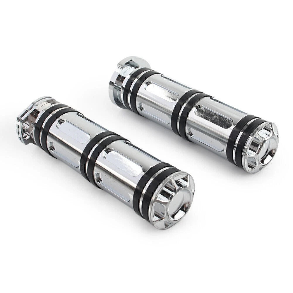 Chrome Handle Bar Hand Grip for Harley Sportster Touring Dyna Softail