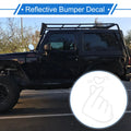 Reflective Bumper Decal for - Silver Heart Design