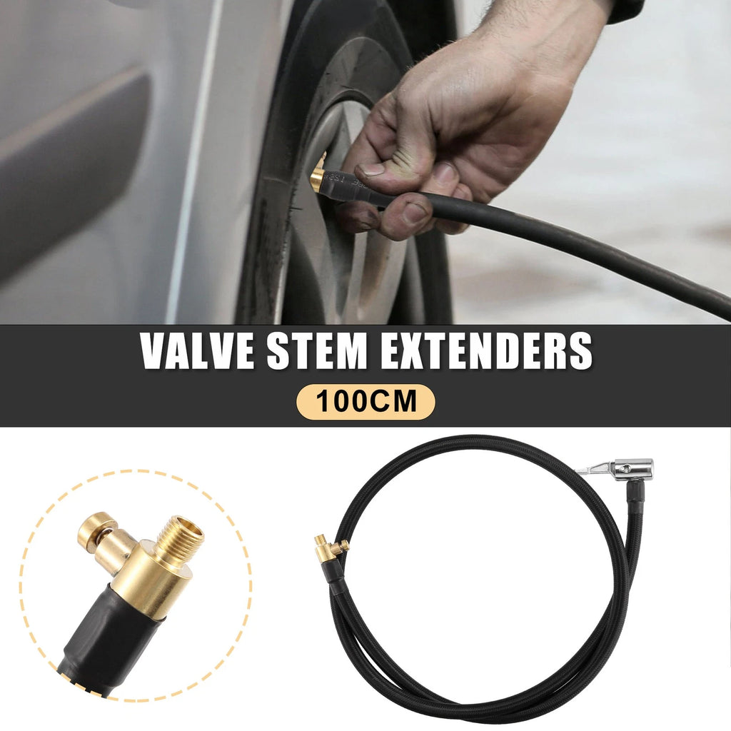 Tire Valve Stem Extension Inflator Hose for Car and Bicycle (100cm) (2000–2025)