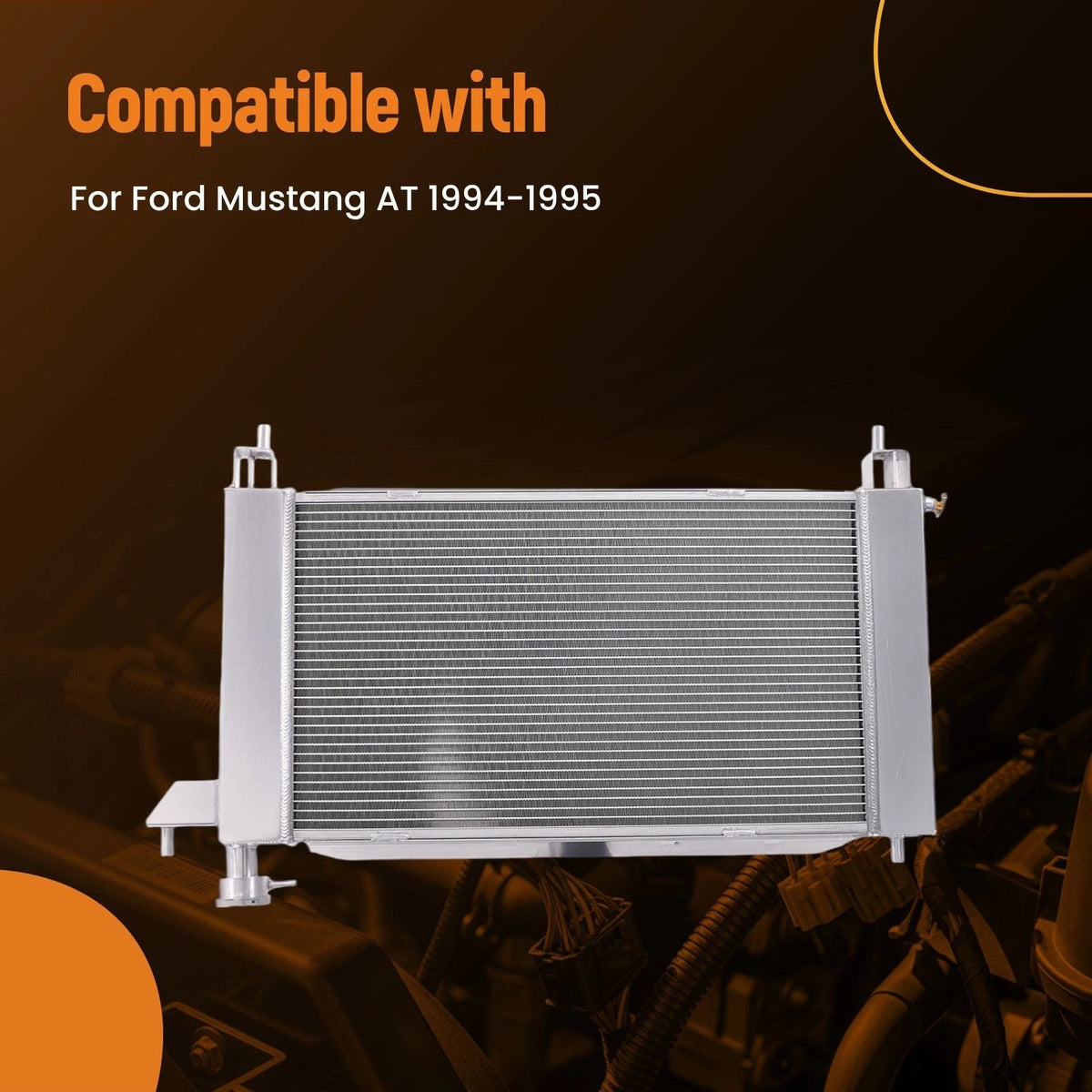 4 Row Aluminum Radiator for Ford Mustang (1994–1995) F4ZH8005BA