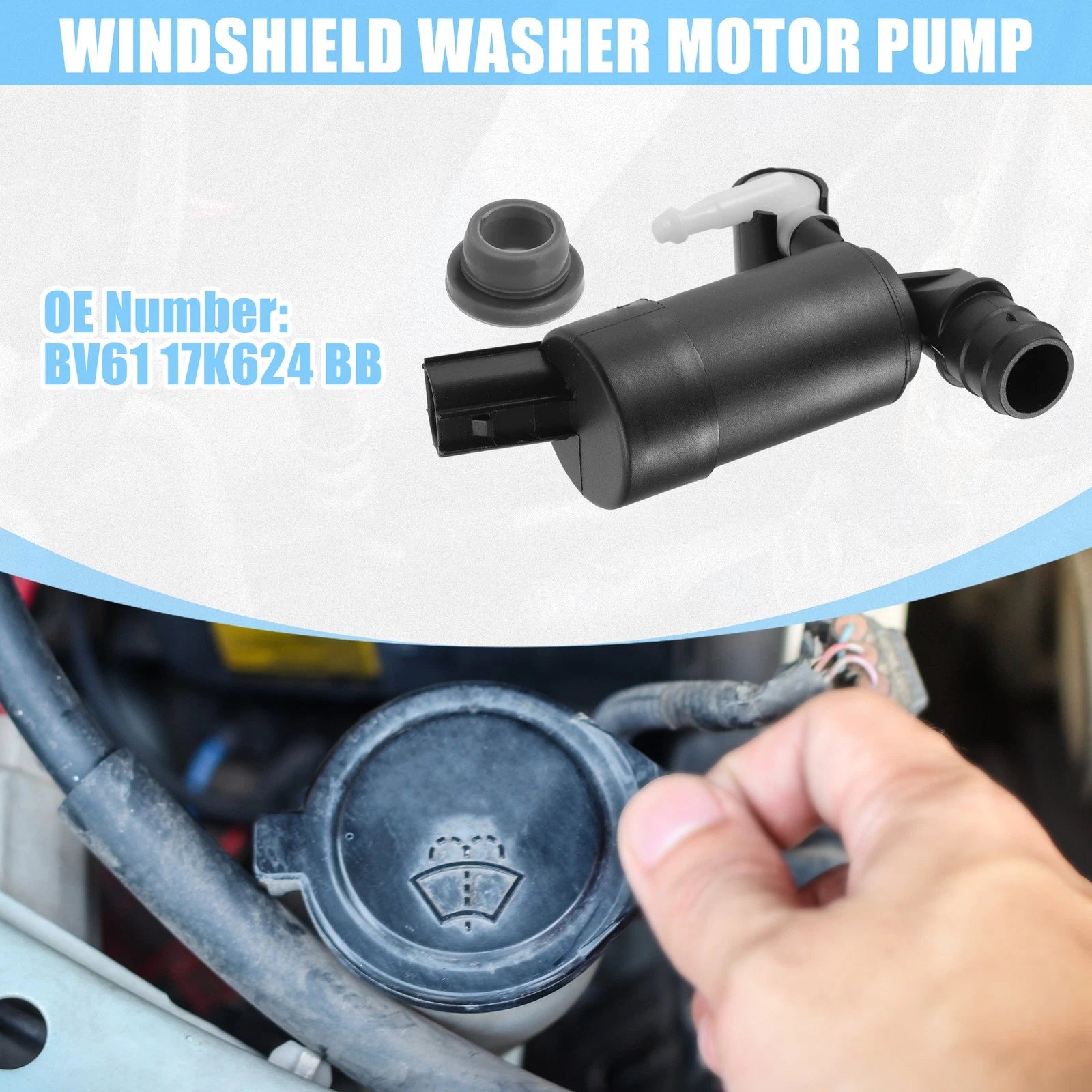 Windshield Washer Motor Pump for Ford Focus (2012–2018), Transit-150