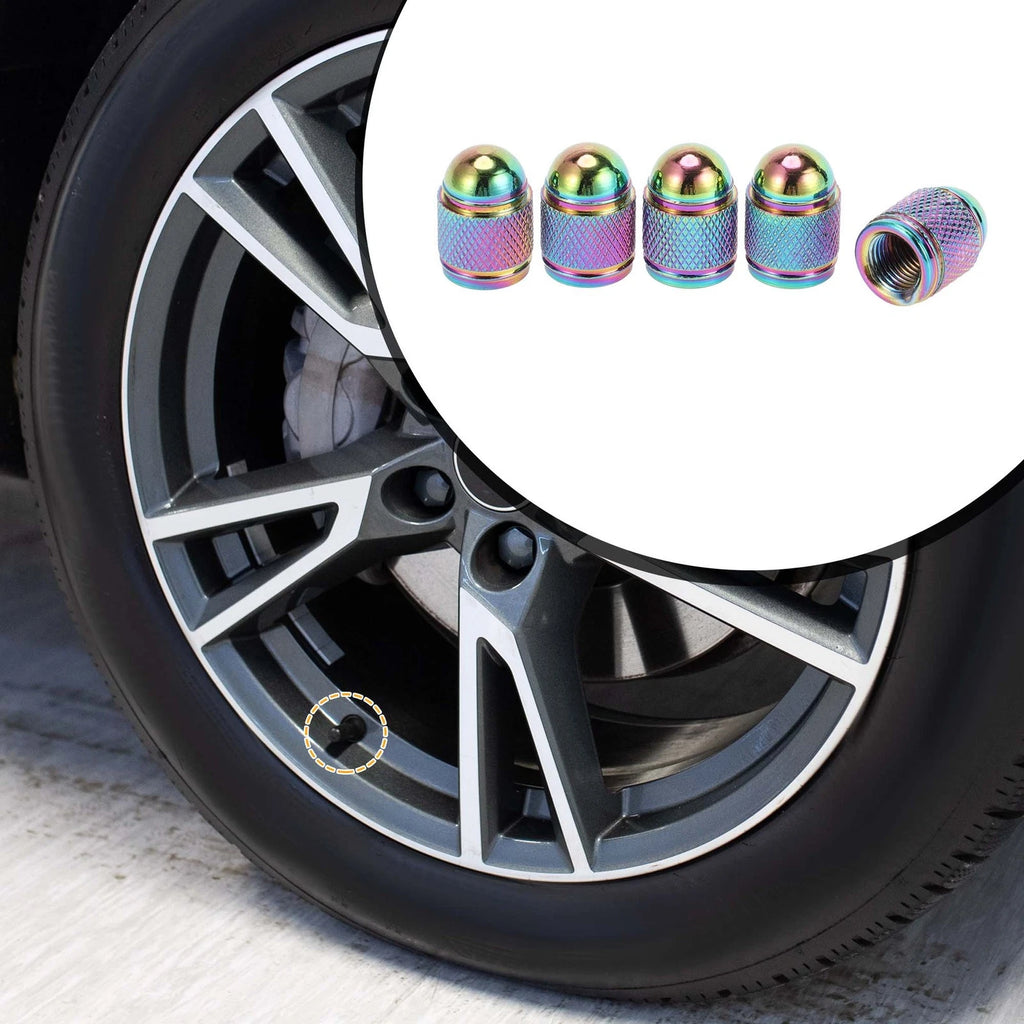 Tire Valve Stem Caps Replacement for Car SUV Bike RV (5 pcs) (Universal)