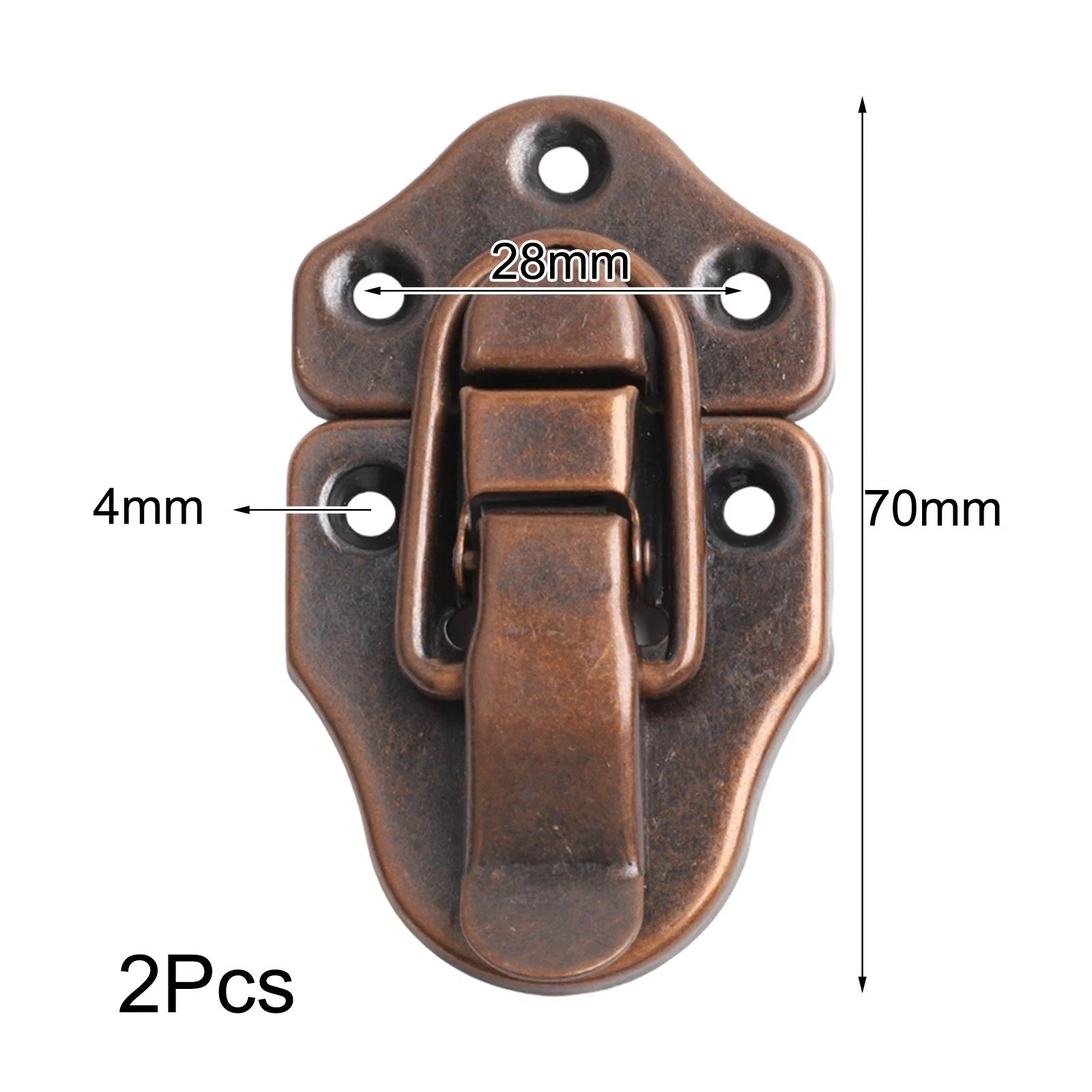 Duckbill switch latch for antique jewelry boxes and toolboxes