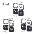 Set of 3 Carburetor Repair Kits for ZAMA RB-129 C1M-W26A C1M-W26B C1M-W26C