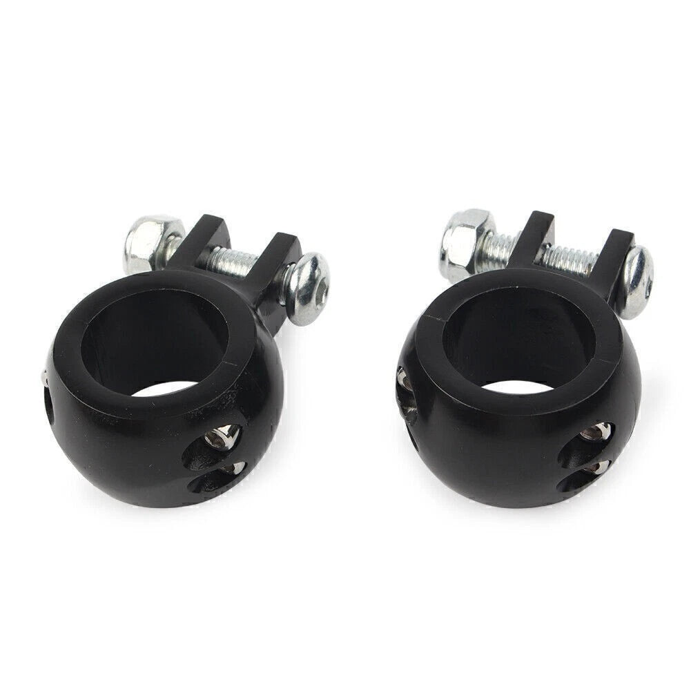 1-1/4" 32mm Engine Crash Bar Highway Foot Peg Mount Clamp Bracket For Harley Blk