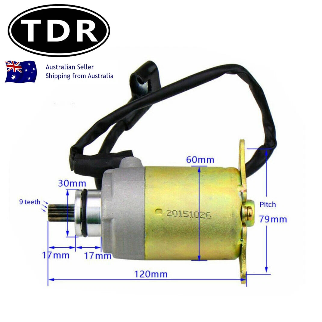 9 Teeth Starter Motor for GY6 125/150 Scooter (125–150)