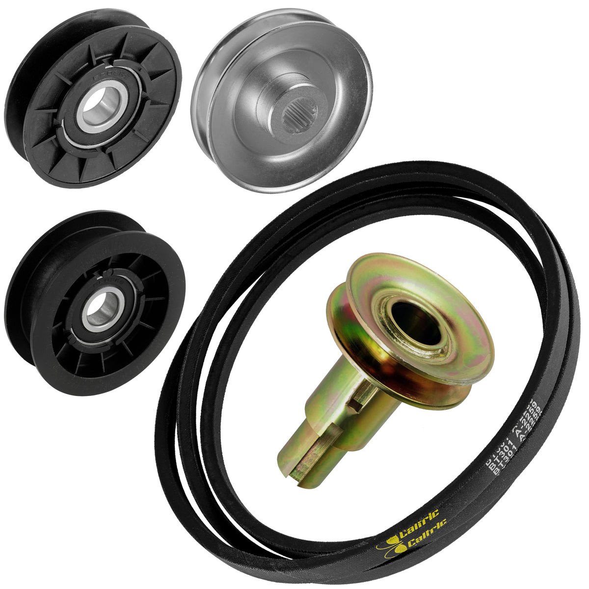 Transmission Belt and Pulley Kit for John Deere D140 D150 D155 D170 (2011–2019)