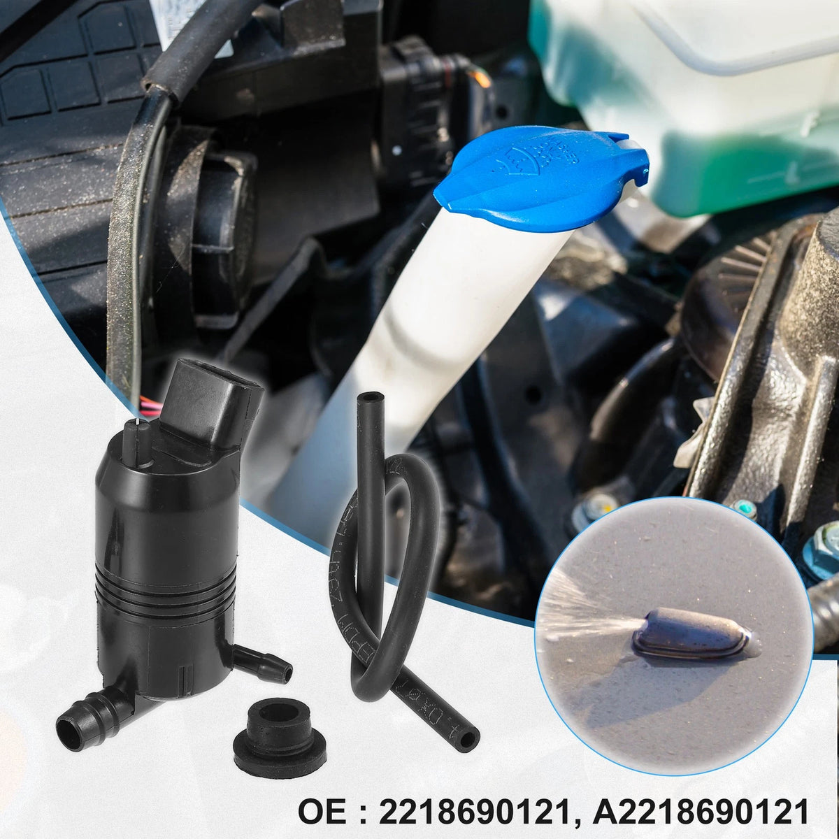 Windshield Washer Pump Motor Replacement Set for Lexus ES300 (1995–1996)